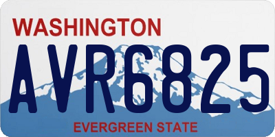 WA license plate AVR6825