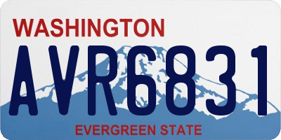 WA license plate AVR6831
