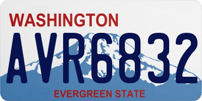 WA license plate AVR6832
