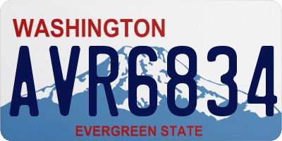 WA license plate AVR6834