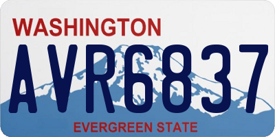 WA license plate AVR6837