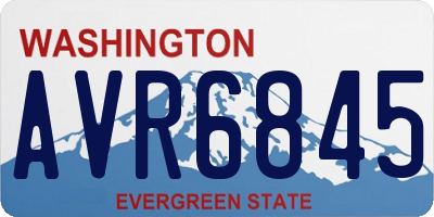 WA license plate AVR6845