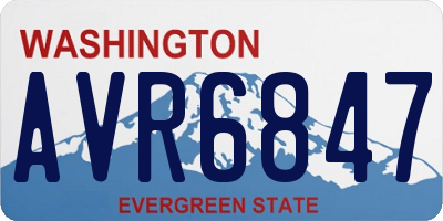 WA license plate AVR6847