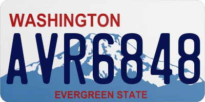 WA license plate AVR6848