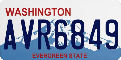 WA license plate AVR6849
