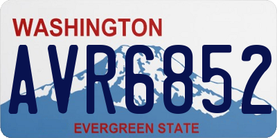 WA license plate AVR6852