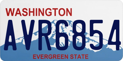 WA license plate AVR6854