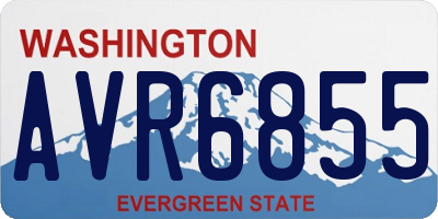 WA license plate AVR6855