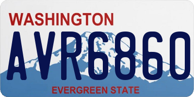 WA license plate AVR6860