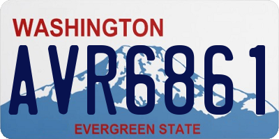 WA license plate AVR6861