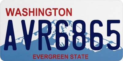 WA license plate AVR6865