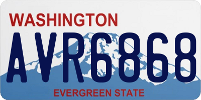 WA license plate AVR6868