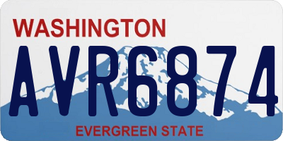 WA license plate AVR6874