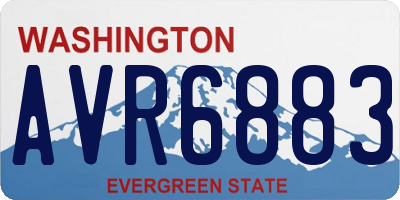 WA license plate AVR6883