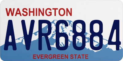 WA license plate AVR6884