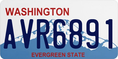 WA license plate AVR6891
