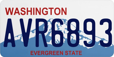 WA license plate AVR6893