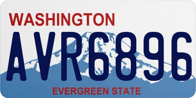 WA license plate AVR6896