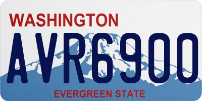 WA license plate AVR6900