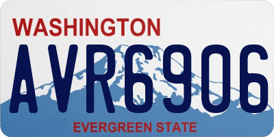 WA license plate AVR6906