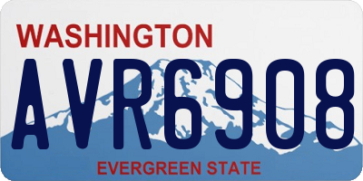 WA license plate AVR6908