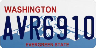 WA license plate AVR6910