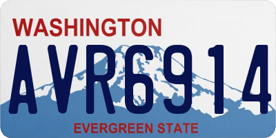 WA license plate AVR6914