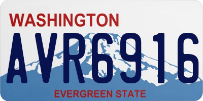 WA license plate AVR6916