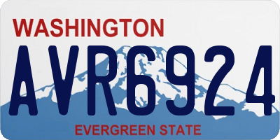 WA license plate AVR6924