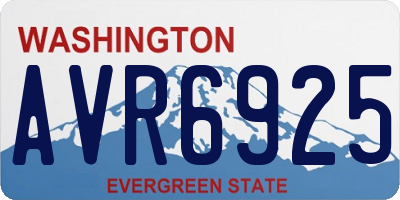 WA license plate AVR6925