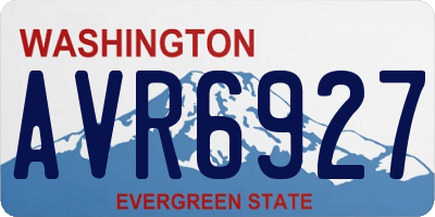 WA license plate AVR6927