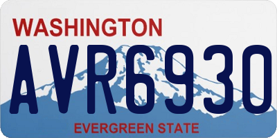WA license plate AVR6930