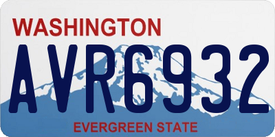 WA license plate AVR6932