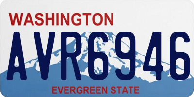 WA license plate AVR6946