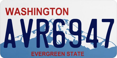 WA license plate AVR6947