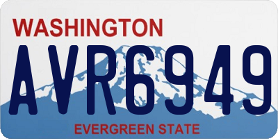 WA license plate AVR6949