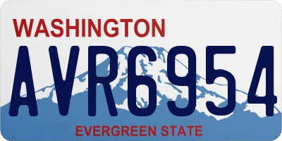 WA license plate AVR6954