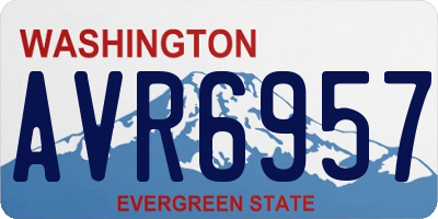WA license plate AVR6957