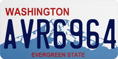 WA license plate AVR6964