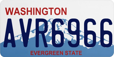 WA license plate AVR6966