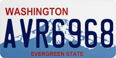 WA license plate AVR6968