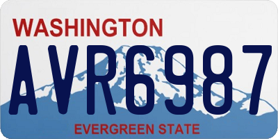 WA license plate AVR6987