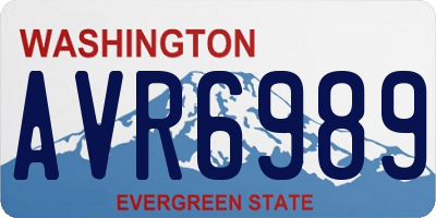 WA license plate AVR6989