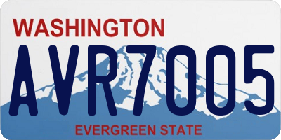 WA license plate AVR7005