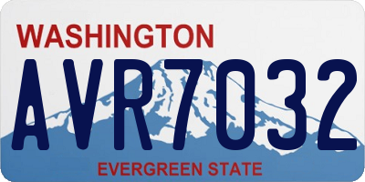 WA license plate AVR7032