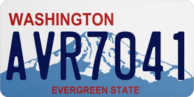 WA license plate AVR7041
