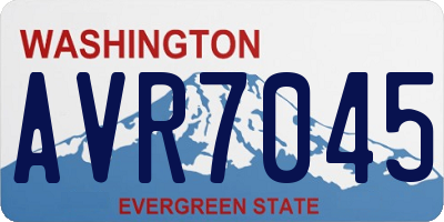 WA license plate AVR7045