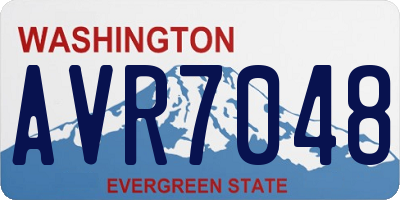 WA license plate AVR7048