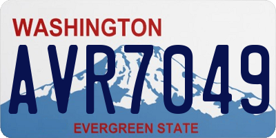WA license plate AVR7049