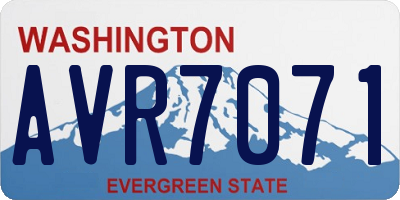WA license plate AVR7071